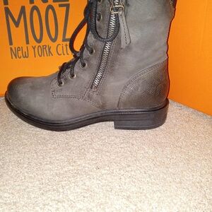 Miz Mooz Women's Charcoal Combat Boots